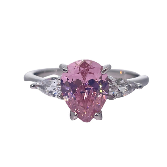 Warm Fortune Cubic Zirconia Engagement Ring for Women, 925 Sterling Silver with 18K White Gold Plated Anniversary Ring, Gift for Her Promise Ring