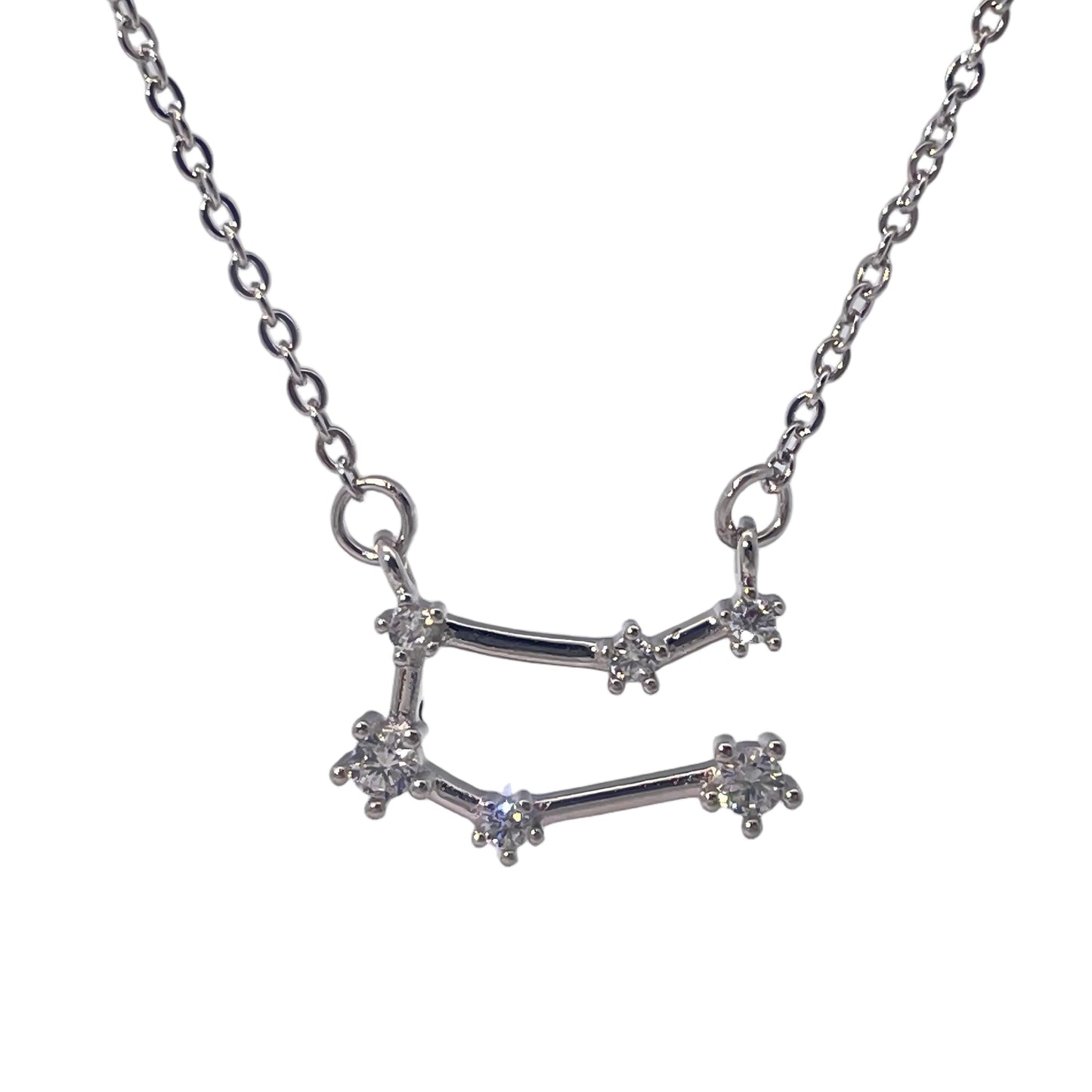 Warm Fortune Zodiac Pendant Necklace for Women,Cubic Zirconia,18K Gold Plated Sterling Silver, 18 inch + 2inch Chain