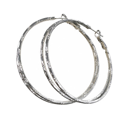 Warm Fortune 18K Gold Plated Textured Round Hoop Earrings for Women Hypoallergenic - Valentine's Day, Mother's Day, Birthday Gift for Her