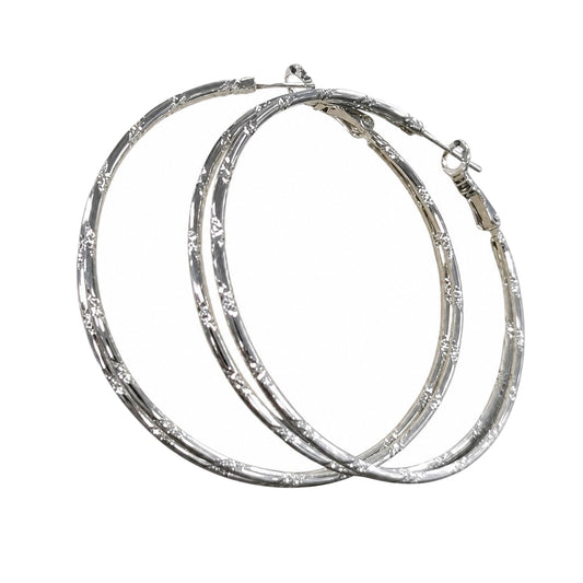 Warm Fortune 18K Gold Plated Textured Round Hoop Earrings for Women Hypoallergenic - Valentine's Day, Mother's Day, Birthday Gift for Her