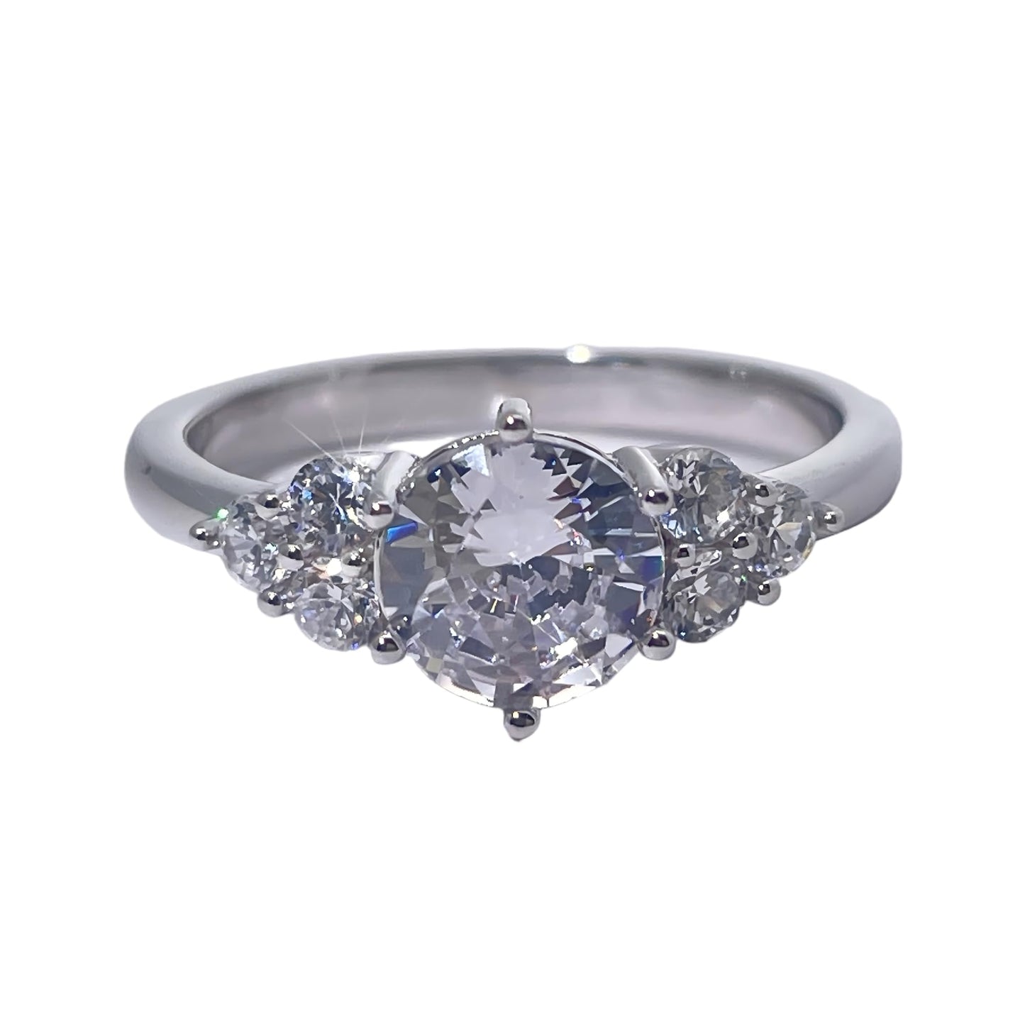 Warm Fortune Cubic Zirconia Engagement Ring for Women, 925 Sterling Silver with 18K Gold Plated Anniversary Ring, Gift for Her Promise Ring