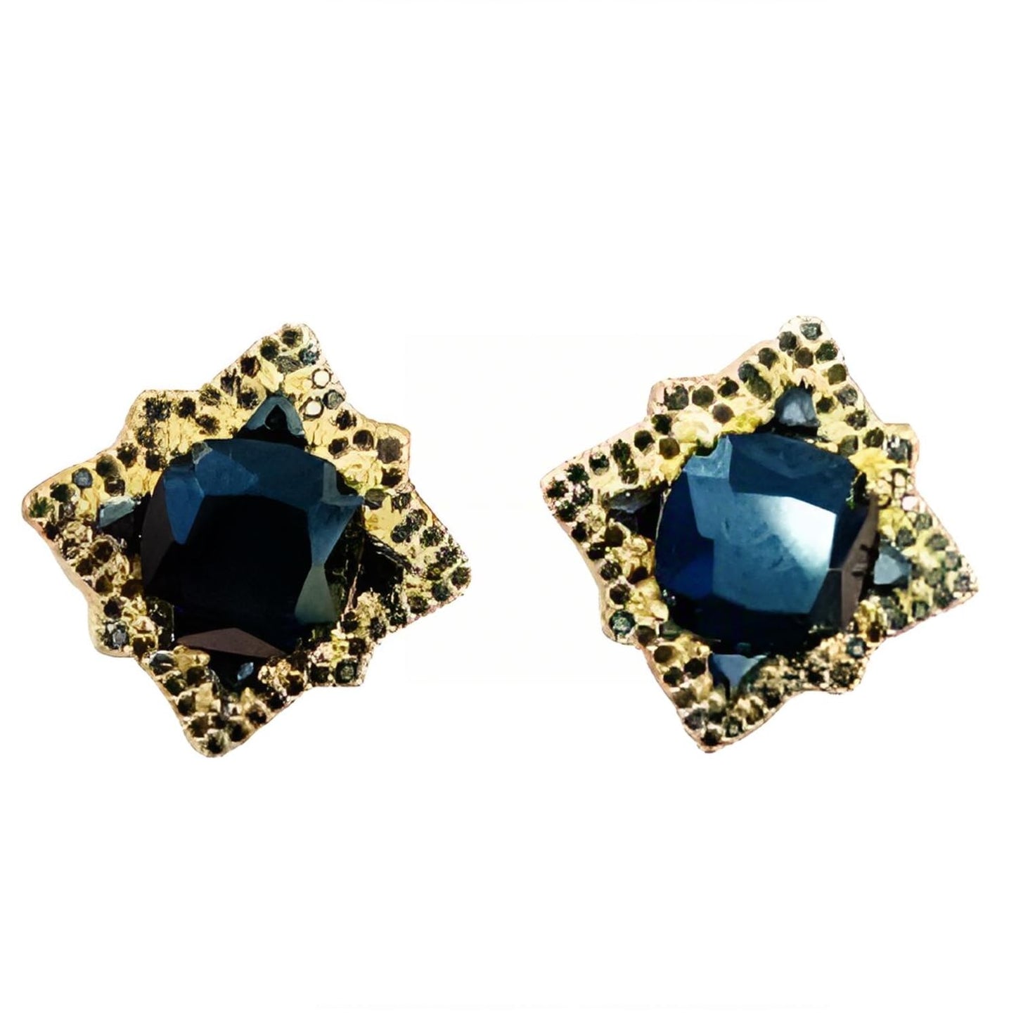 Warm Fortune Cubic Zirconia Stud Earrings for Women, Gold Plated,Gift for Her,Hypoallergenic