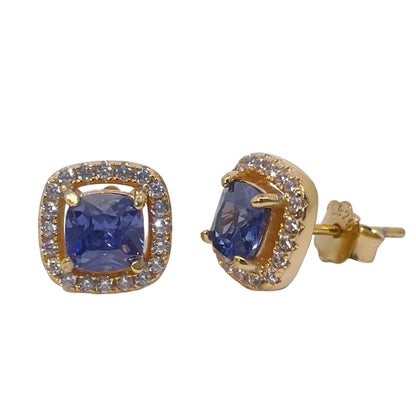 Warm Fortune Cubic Zirconia Stud Earrings for Women, 925 Sterling Silver with 18K White Gold Plated Hypoallergenic