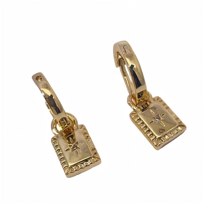 Warm Fortune Cubic Zirconia Drop Earrings for Women,Gold Plated,Gift for Her,Hypoallergenic