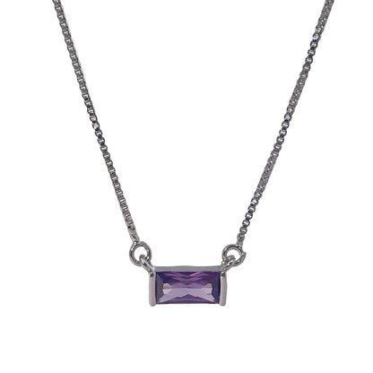 Warm Fortune Cubic Zirconia Pendant Necklace for Women,18K White Gold Plated,18 inch + 2inch Chain