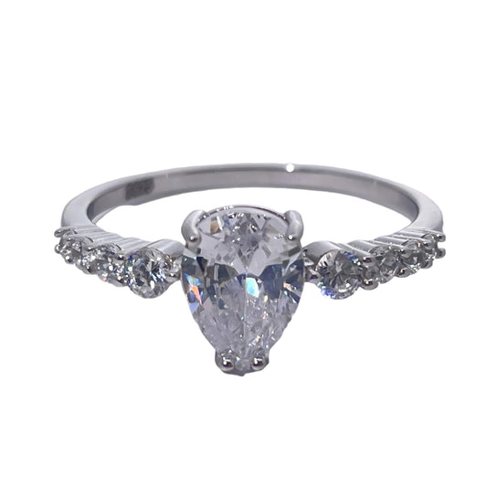 Warm Fortune Cubic Zirconia Engagement Ring for Women, 925 Sterling Silver with 18K Gold Plated Anniversary Ring, Gift for Her Promise Ring