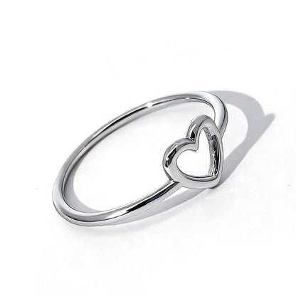 Warm Fortune Heart Promise Ring for Her - 18K Gold Plated Cubic Zirconia, Stackable Gift Valentine's Day, Fashion & Daily Elegant Wear, Size 7-9