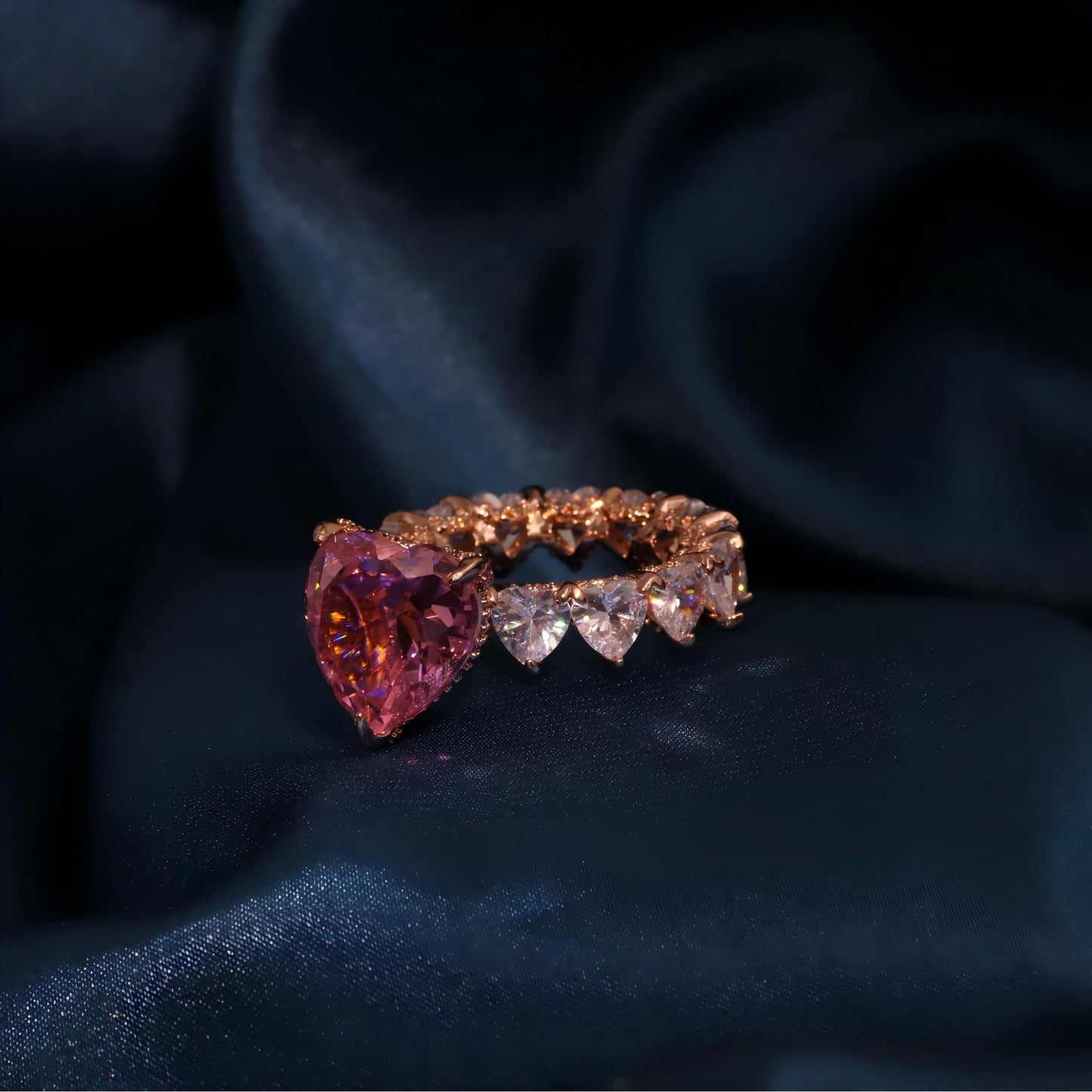 Warm Fortune Gold Plated Cubic Zirconia Band Ring, Hip Hop Street Style For Man or Women Fashion Jewelry