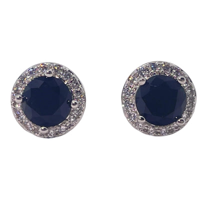 Warm Fortune 18K Gold Plated Round Cubic Zirconia Stud Earrings for Women Hypoallergenic - Valentine's Day, Mother's Day, Birthday Gift for Her