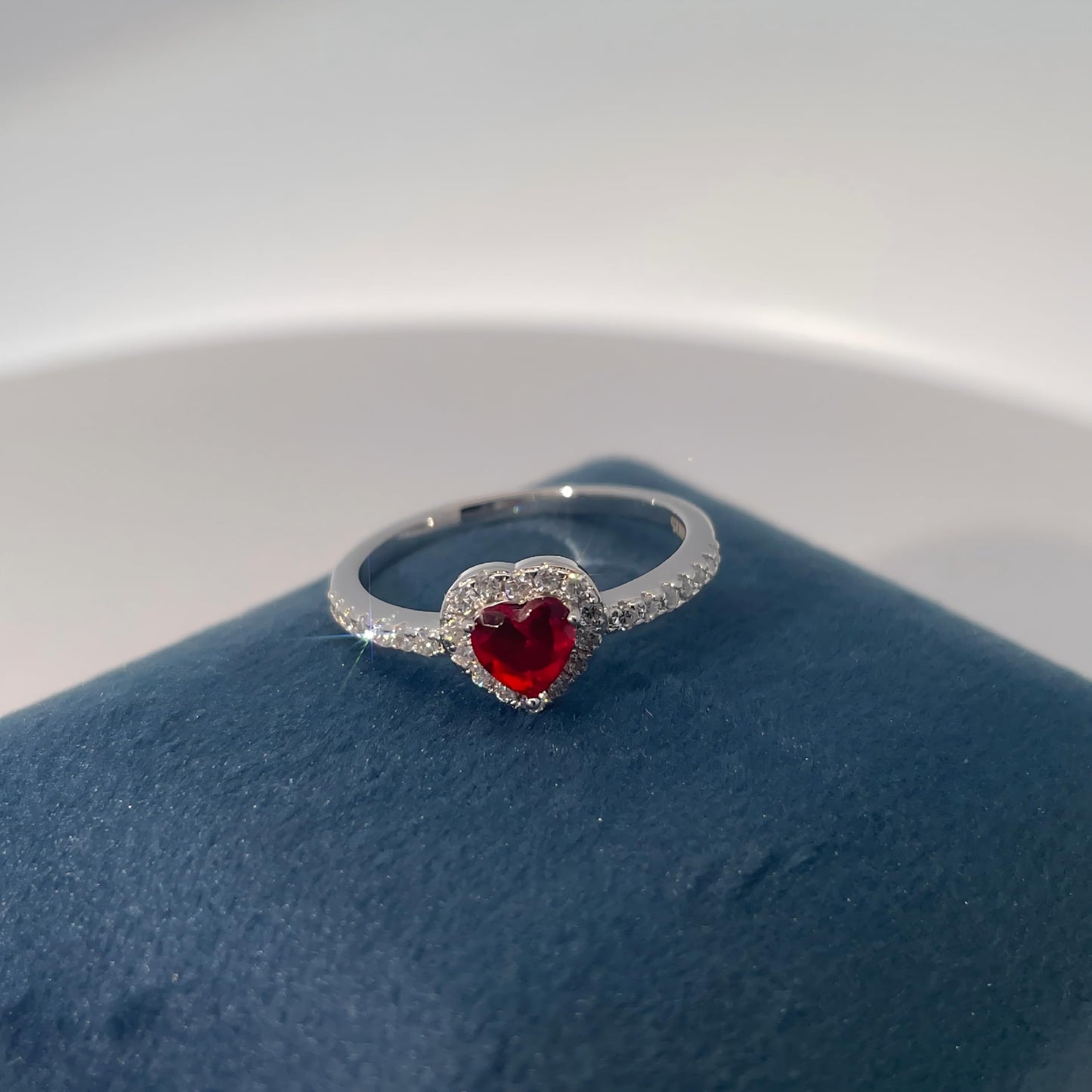 Warm Fortune Cubic Zirconia Engagement Ring for Women, 925 Sterling Silver with 18K White Gold Plated Anniversary Ring, Gift for Her Promise Ring