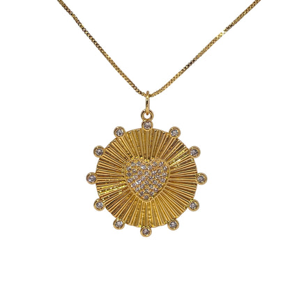 Warm Fortune Hip Hop Pendant Necklace for Women Me,Gold Plated Cubic Zirconia,18+2inch Chain,Street Style Fashion Jewelry