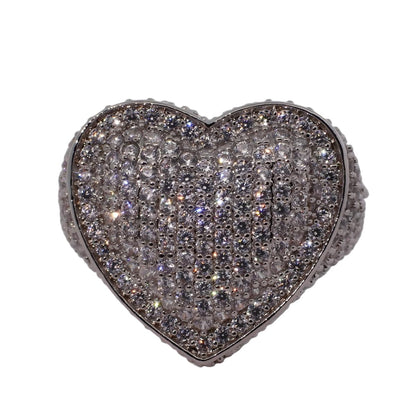 Warm Fortune Gold Plated Cubic Zirconia Band Ring, Hip Hop Street Style For Man or Women Fashion Jewelry