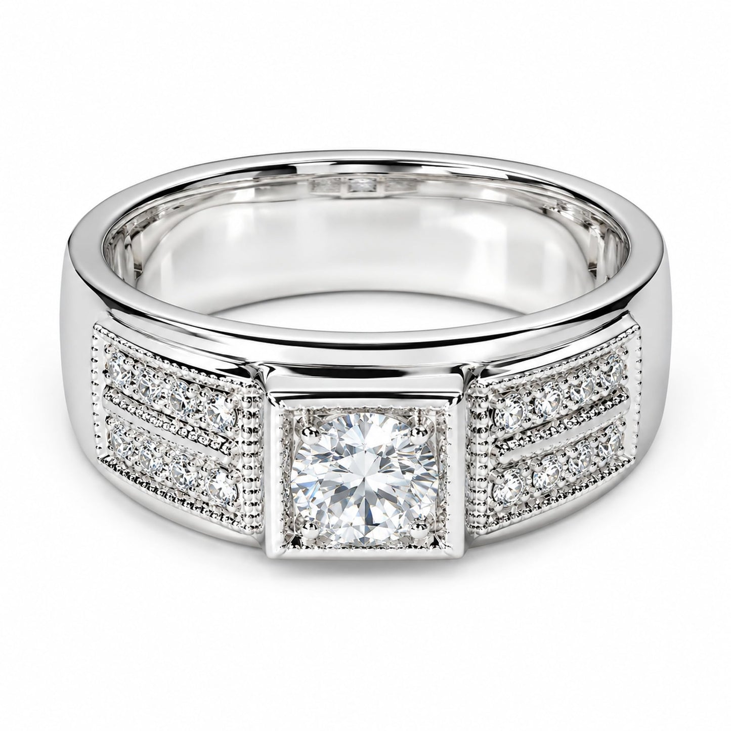Warm Fortune Princess Cut Engagement Ring for Women - 18K Gold Plated Cubic Zirconia, Wedding Proposal Gift, Romantic Promise, Size 8