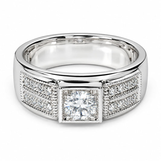 Warm Fortune Princess Cut Engagement Ring for Women - 18K Gold Plated Cubic Zirconia, Wedding Proposal Gift, Romantic Promise, Size 8