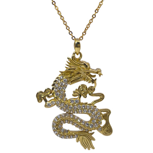 Warm Fortune Cubic Zirconia Pendant Necklace for Women,18K Gold Plated Sterling Silver, 16 inch + 2inch Chain