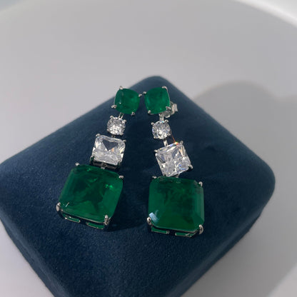 Warm Fortune Cubic Zirconia Drop Earrings for Women,925 Sterling Silver with 18K White Gold Plated Hypoallergenic