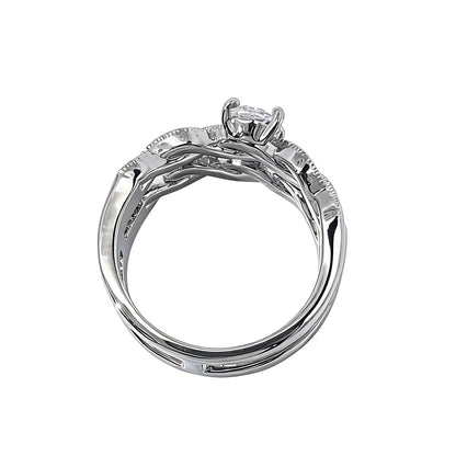 Warm Fortune Oval Cut CZ Engagement Ring for Women, 18K Gold Plated Metal Twisted Infinity Wedding Band, Halo Paved Promise Statement Jewelry，Size 8-9