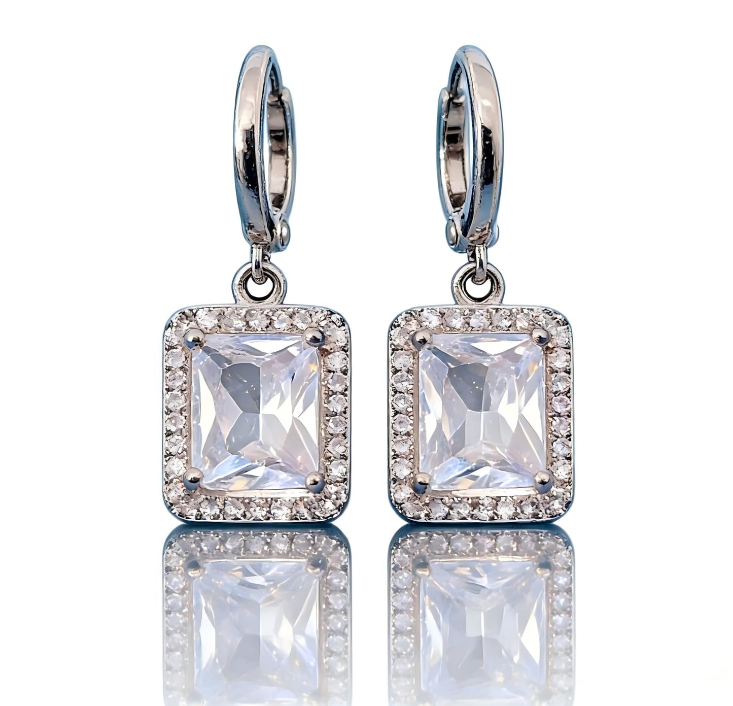 Warm Fortune Cubic Zirconia Drop Earrings for Women,Gold Plated,Gift for Her,Hypoallergenic