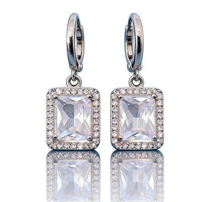 Warm Fortune Cubic Zirconia Drop Earrings for Women,Gold Plated,Gift for Her,Hypoallergenic