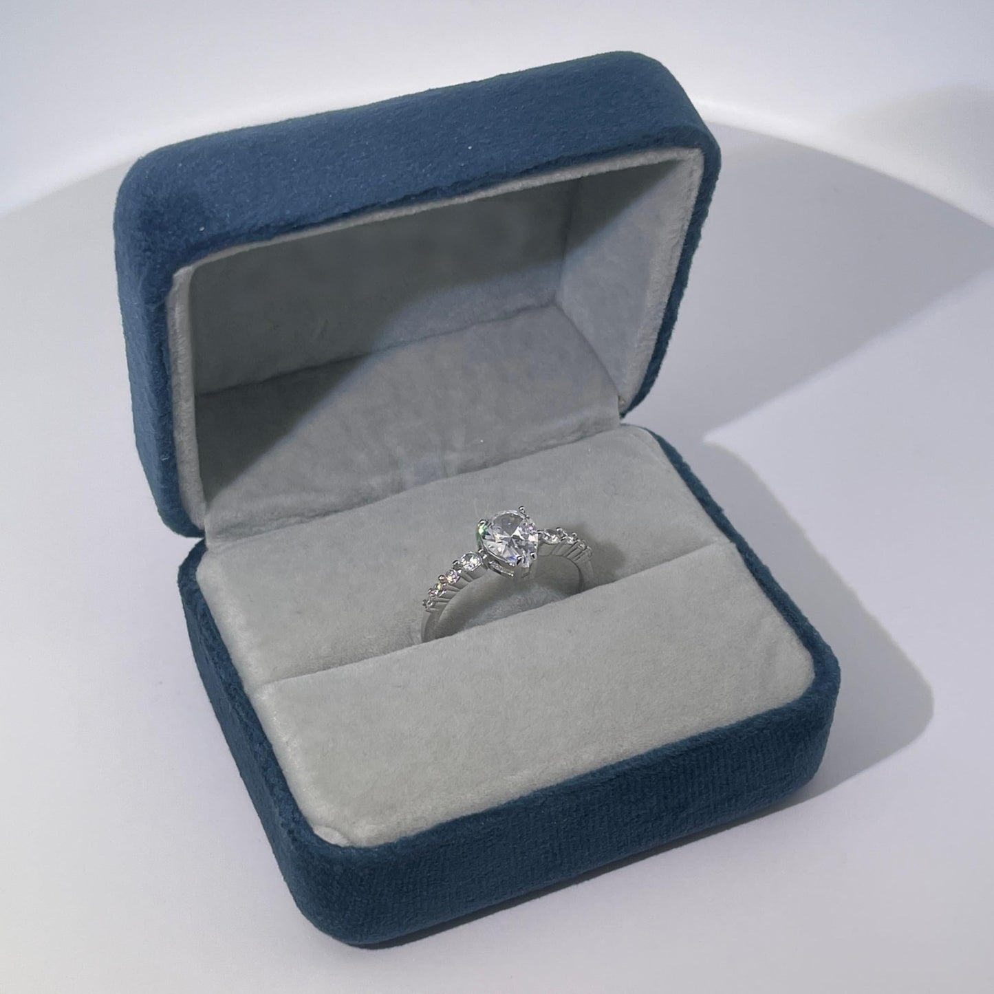 Warm Fortune Cubic Zirconia Engagement Ring for Women, 925 Sterling Silver with 18K Gold Plated Anniversary Ring, Gift for Her Promise Ring