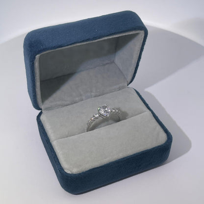 Warm Fortune Cubic Zirconia Engagement Ring for Women, 925 Sterling Silver with 18K Gold Plated Anniversary Ring, Gift for Her Promise Ring