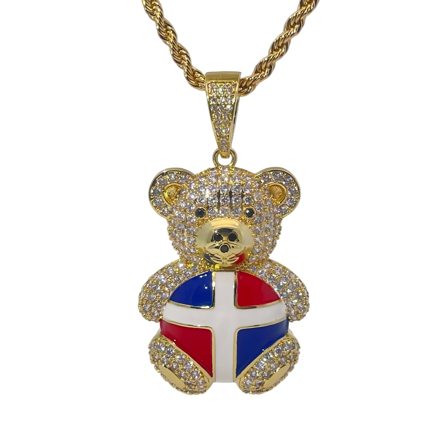 Warm Fortune Hip Hop Pendant Necklace for Women Men,Gold Plated Cubic Zirconia,18+2inch Chain,Street Style Fashion Jewelry