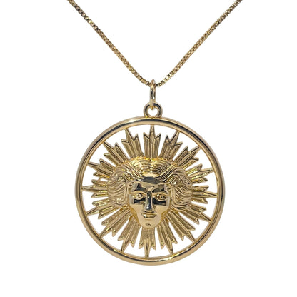 Warm Fortune Hip Hop Pendant Necklace for Women Me,Gold Plated,18+2inch Chain,Street Style Fashion Jewelry