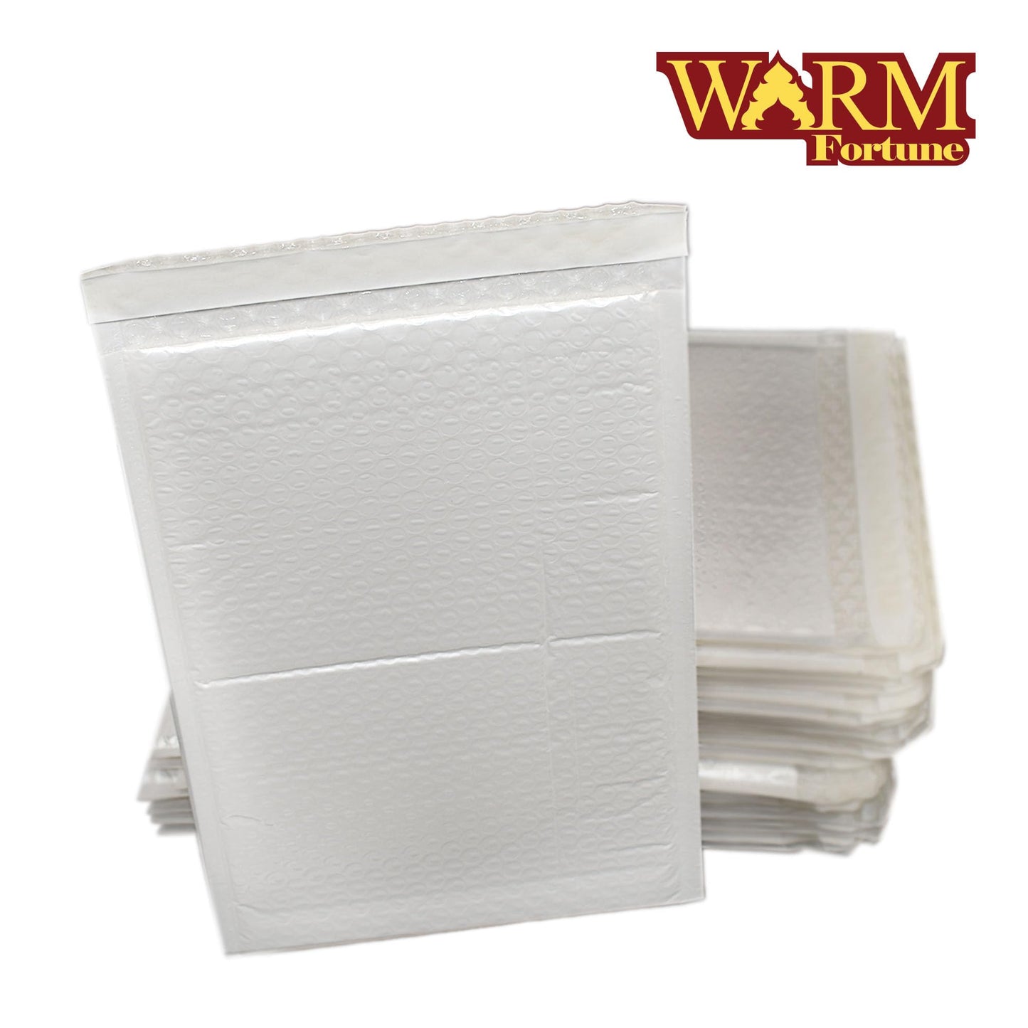 Warm Fortune - Poly Bubble Mailer 9”x12” (White/Gray)
Self Sealing Bubble Envelopes (Packaging Supplies)