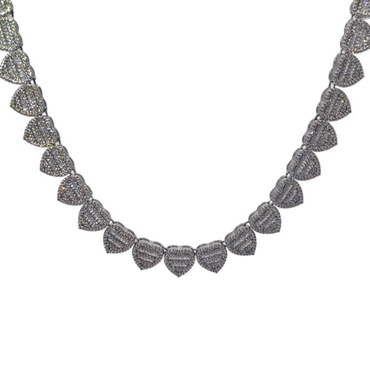 Warm Fortune Tennis Chain Necklace for Women Men,Iced Out Gold Plated Cubic Zirconia,18inch Chain,Hip Hop Street Style Fashion Jewelry