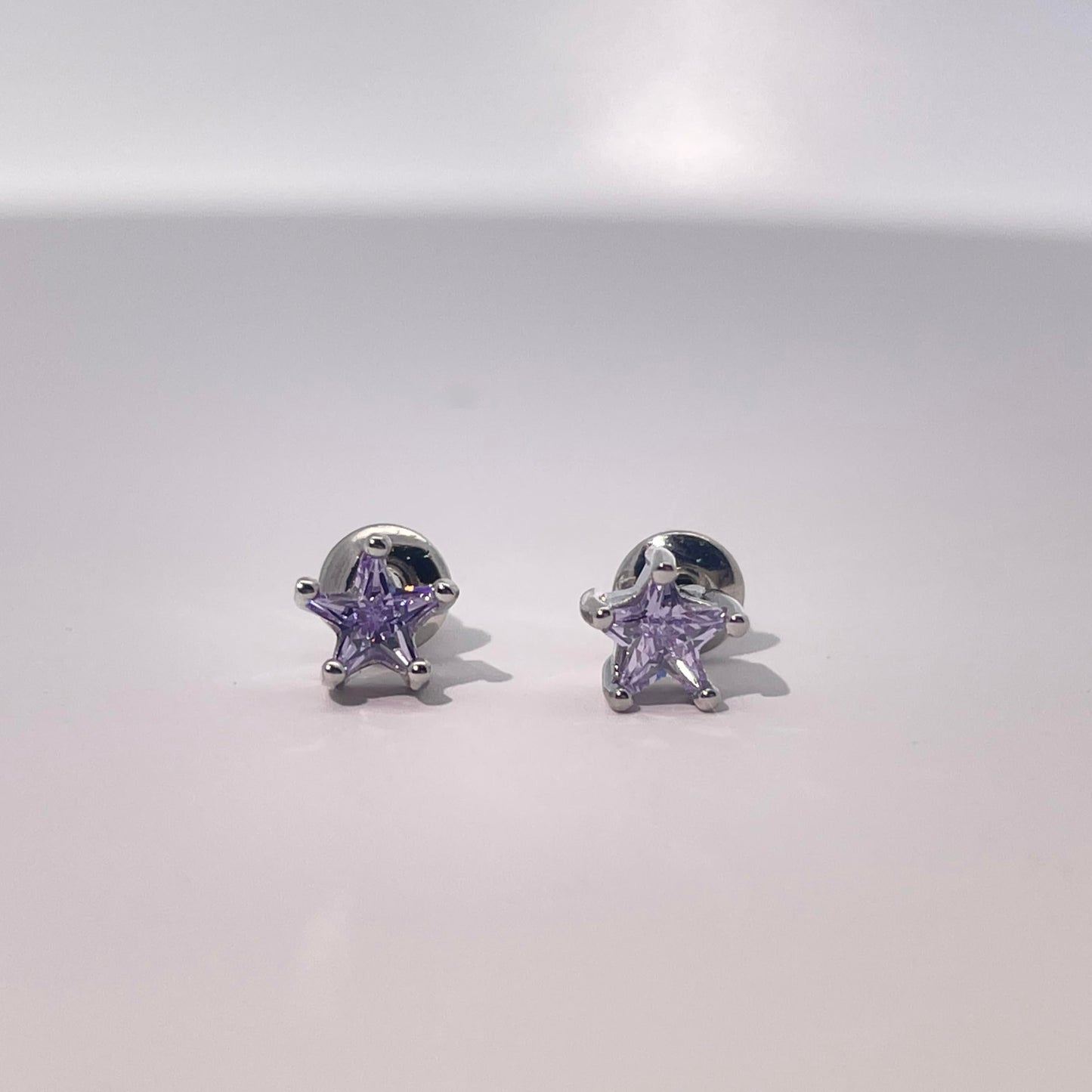 Warm Fortune 18K Gold Plated Star Shape Cubic Zirconia Stud Earrings for Women Hypoallergenic - Valentine's Day, Mother's Day, Birthday Gift for Her