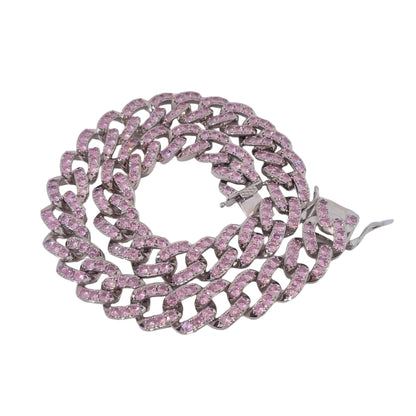 Warm Fortune Cuban Link Chain Necklace,16 Inch Gold Plated Cubic Zirconia, Hip Hop Jewelry for Men Women,Hip Hop Street Style Fashion Jewelry