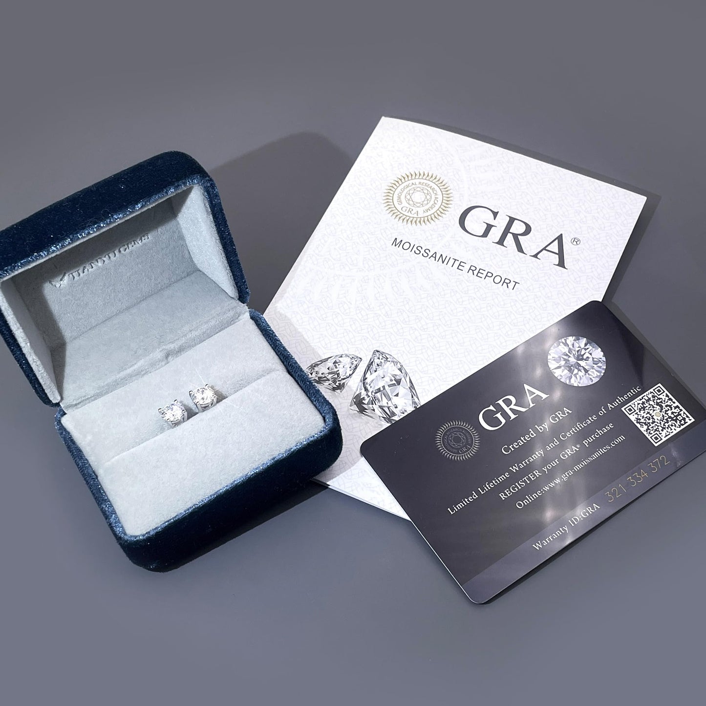 Warm Fortune Moissanite Stud Earrings for Women, 0.3/0.5/1.0ct DE VVS Lab Created, Round Brilliant Cut Solitaire, 925 Sterling Silver with 18K White Gold Plated Hypoallergenic