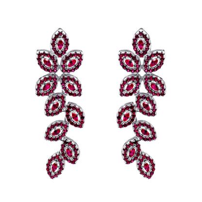 Warm Fortune Moissanite Drop Earrings for Women, DE VVS Stud to Dangle Design, 925 Sterling Silver with 18K White Gold Plated Hypoallergenic