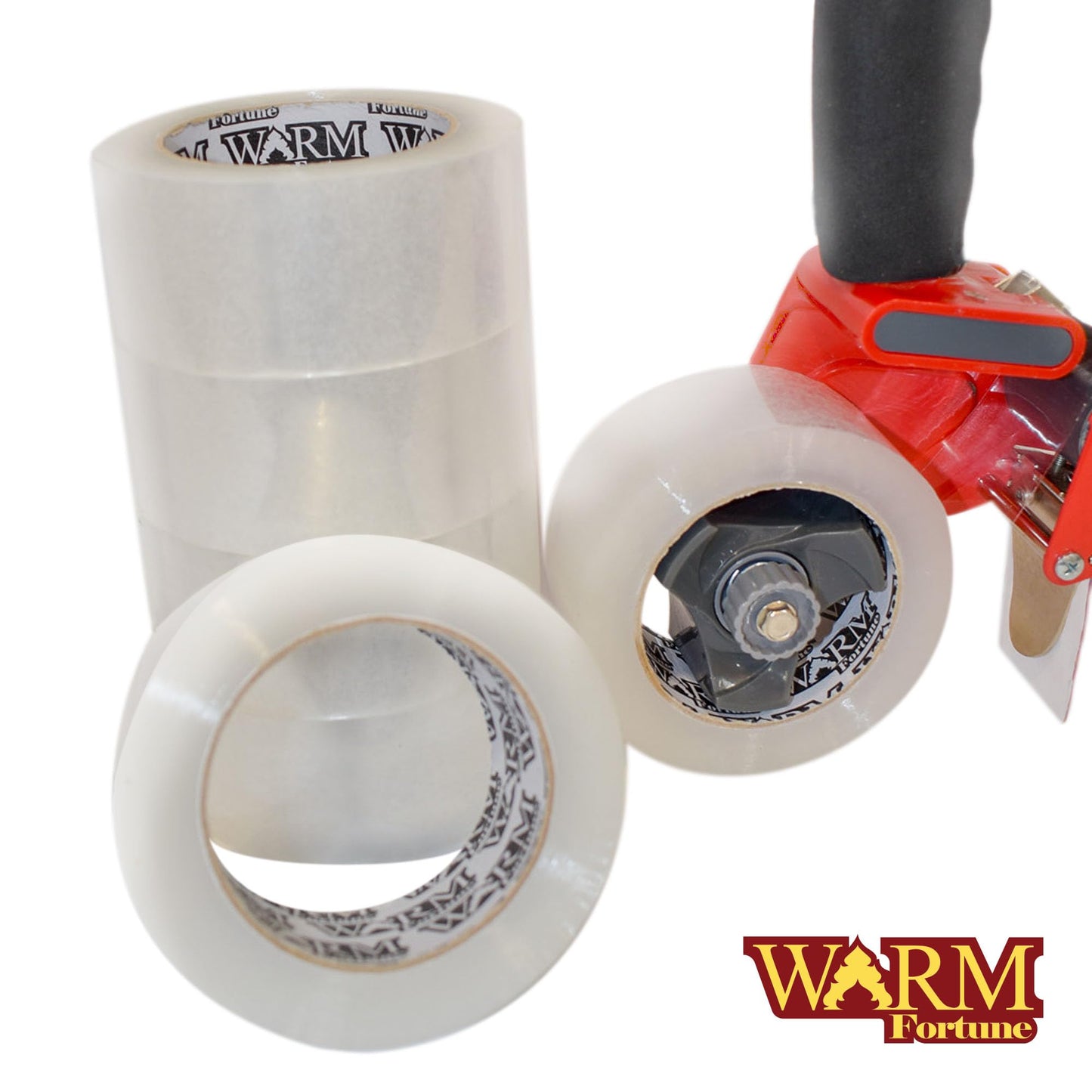 Carton Sealing Clear Packing Tape Box Shipping (6 Rolls) /  2”x55YD, 2.4mil