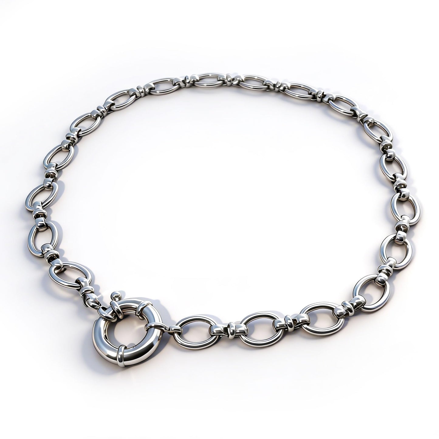 Warm Fortune Oval Link Chain Necklace for Women: 18K Gold Plated, Adjustable Chain (18"+2") | Elegant & Versatile, an Ideal Layered Piece