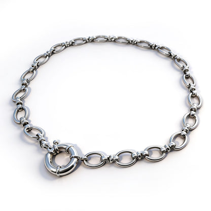 Warm Fortune Oval Link Chain Necklace for Women: 18K Gold Plated, Adjustable Chain (18"+2") | Elegant & Versatile, an Ideal Layered Piece