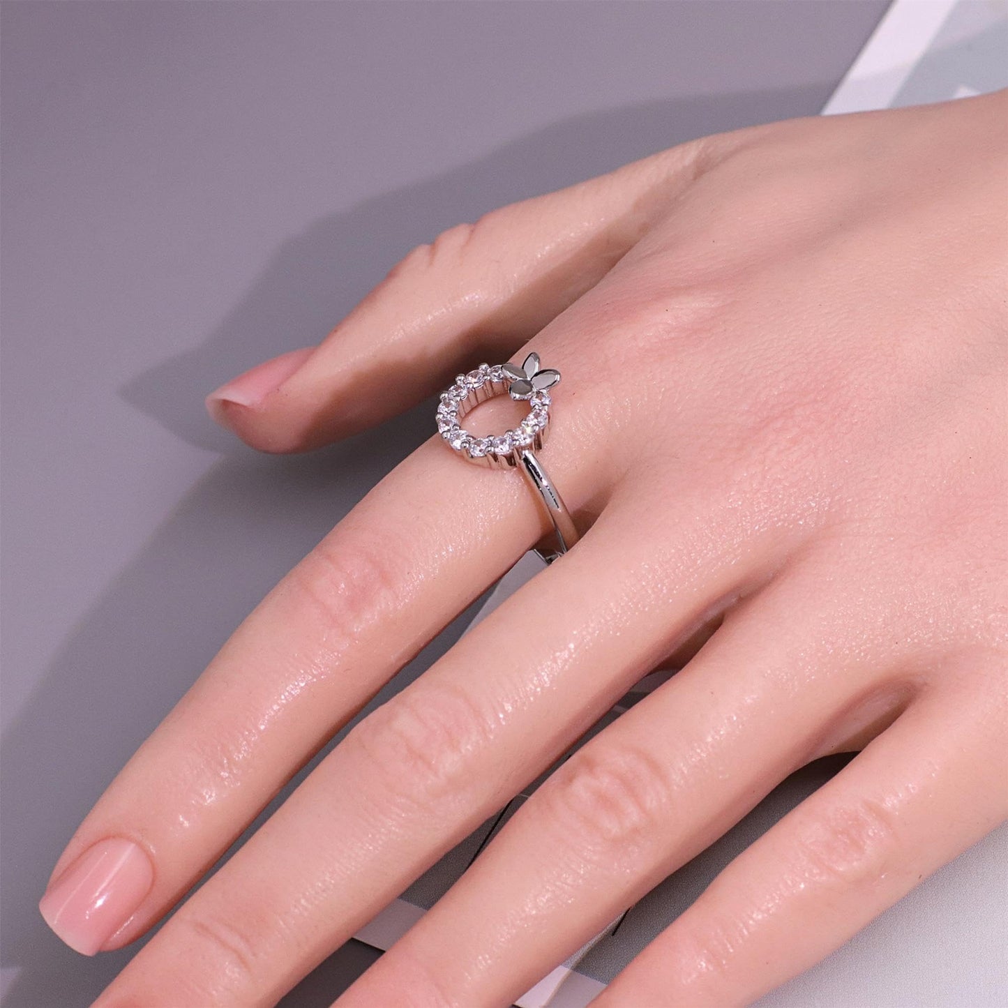 Warm Fortune Princess Cut Engagement Ring for Women - 18K Gold Plated Cubic Zirconia, Wedding Proposal Gift, Romantic Promise, Size 8