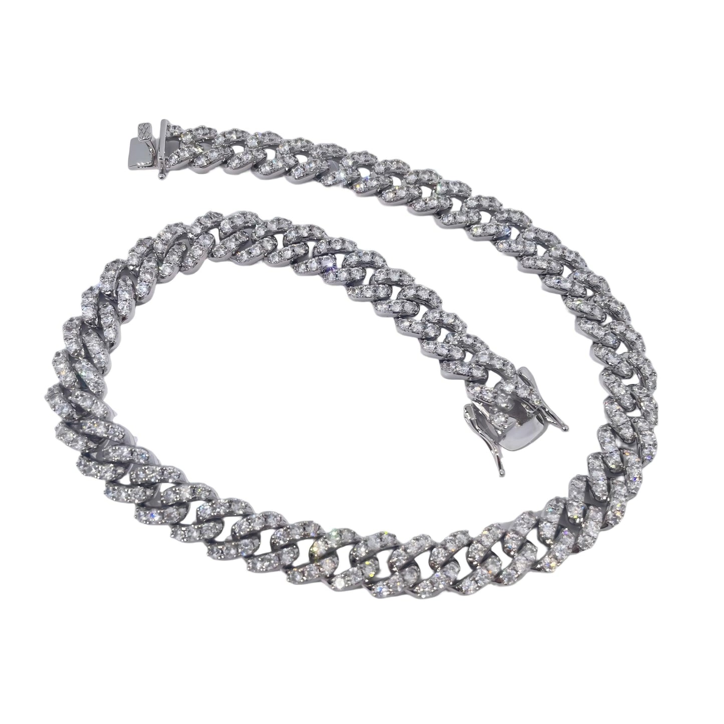 Warm Fortune Cuban Link Chain Necklace,16 Inch Gold Plated Cubic Zirconia, Hip Hop Jewelry for Men Women,Hip Hop Street Style Fashion Jewelry