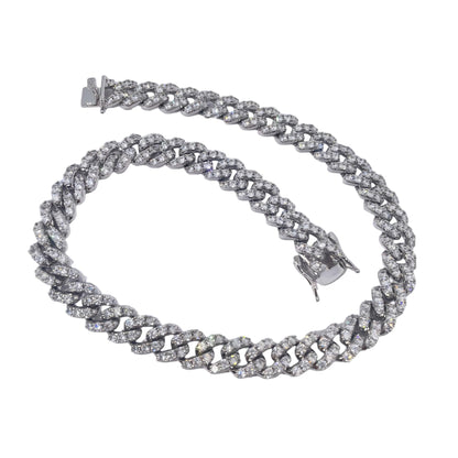 Warm Fortune Cuban Link Chain Necklace,16 Inch Gold Plated Cubic Zirconia, Hip Hop Jewelry for Men Women,Hip Hop Street Style Fashion Jewelry