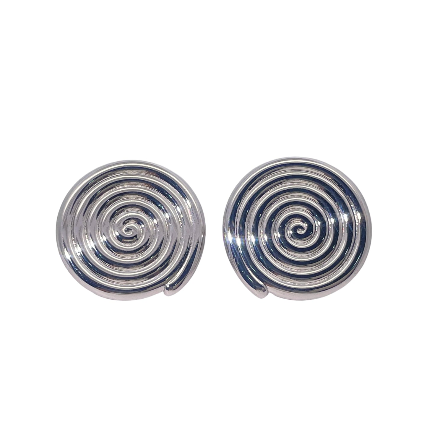 Warm Fortune 18K Gold Plated Spiral Stud Earrings for Women Hypoallergenic - Valentine's Day, Mother's Day, Birthday Gift for Her