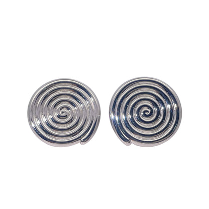 Warm Fortune 18K Gold Plated Spiral Stud Earrings for Women Hypoallergenic - Valentine's Day, Mother's Day, Birthday Gift for Her