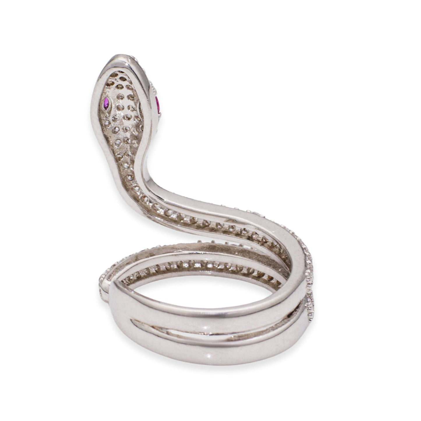 Warm Fortune Snake Promise Ring for Her - 18K Gold Plated Cubic Zirconia, Stackable Gift Valentine's Day, Fashion & Daily Elegant Wear, Adjustable