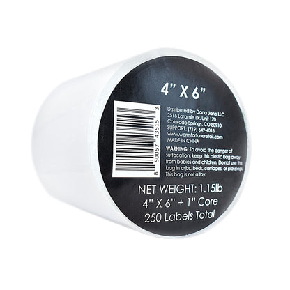 Warm Fortune 4”x6” Direct Thermal Labels, 5000 Labels Total, Adhesive Shipping Labels, Thermal Label Rolls, Compatible with Zebra printers