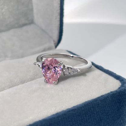 Warm Fortune Cubic Zirconia Engagement Ring for Women, 925 Sterling Silver with 18K White Gold Plated Anniversary Ring, Gift for Her Promise Ring