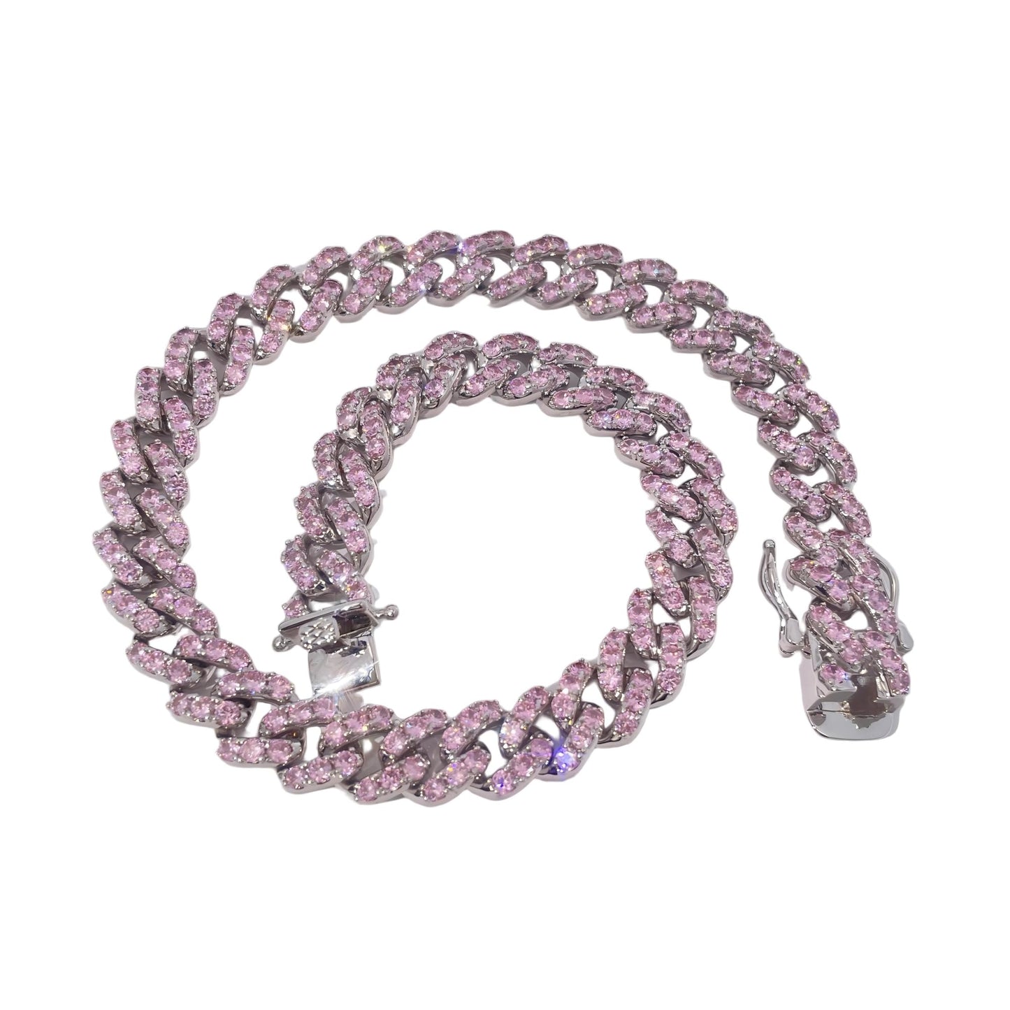 Warm Fortune Cuban Link Chain Necklace,16 Inch Gold Plated Cubic Zirconia, Hip Hop Jewelry for Men Women,Hip Hop Street Style Fashion Jewelry