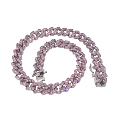 Warm Fortune Cuban Link Chain Necklace,16 Inch Gold Plated Cubic Zirconia, Hip Hop Jewelry for Men Women,Hip Hop Street Style Fashion Jewelry