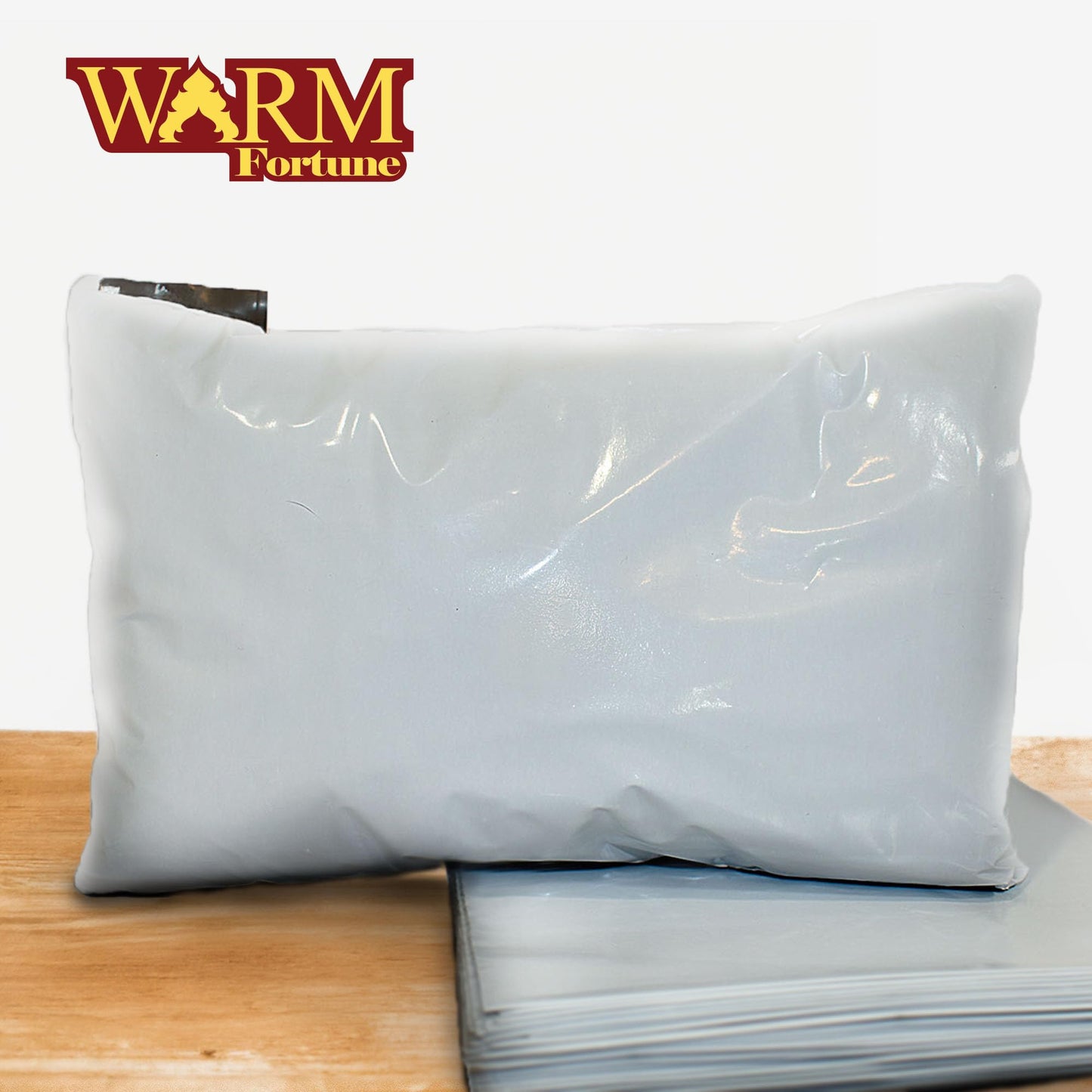 Warm Fortune's Poly Mailer, Sets of 100 (White/Gray) - Self Sealing Mailing Bag Strong & Opaque / 10”x13” (10"x13", 2, Set)
