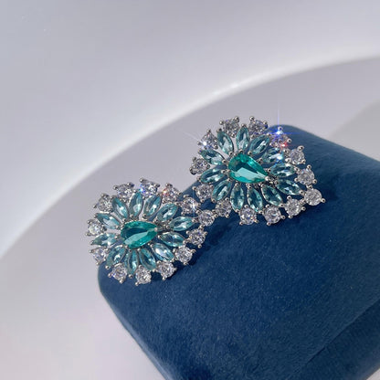 Warm Fortune Cubic Zirconia Drop Earrings for Women,Gold Plated,Gift for Her,Hypoallergenic