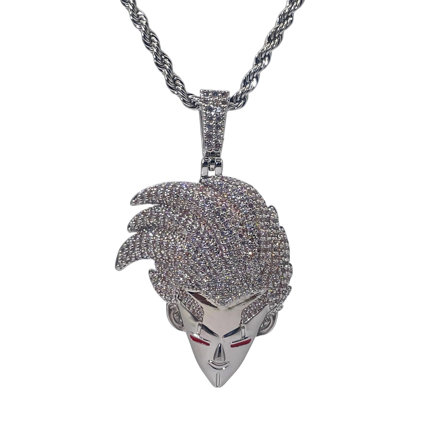 Warm Fortune Hip Hop Pendant Necklace for Women Men,Gold Plated Cubic Zirconia,18+2inch Chain,Street Style Fashion Jewelry