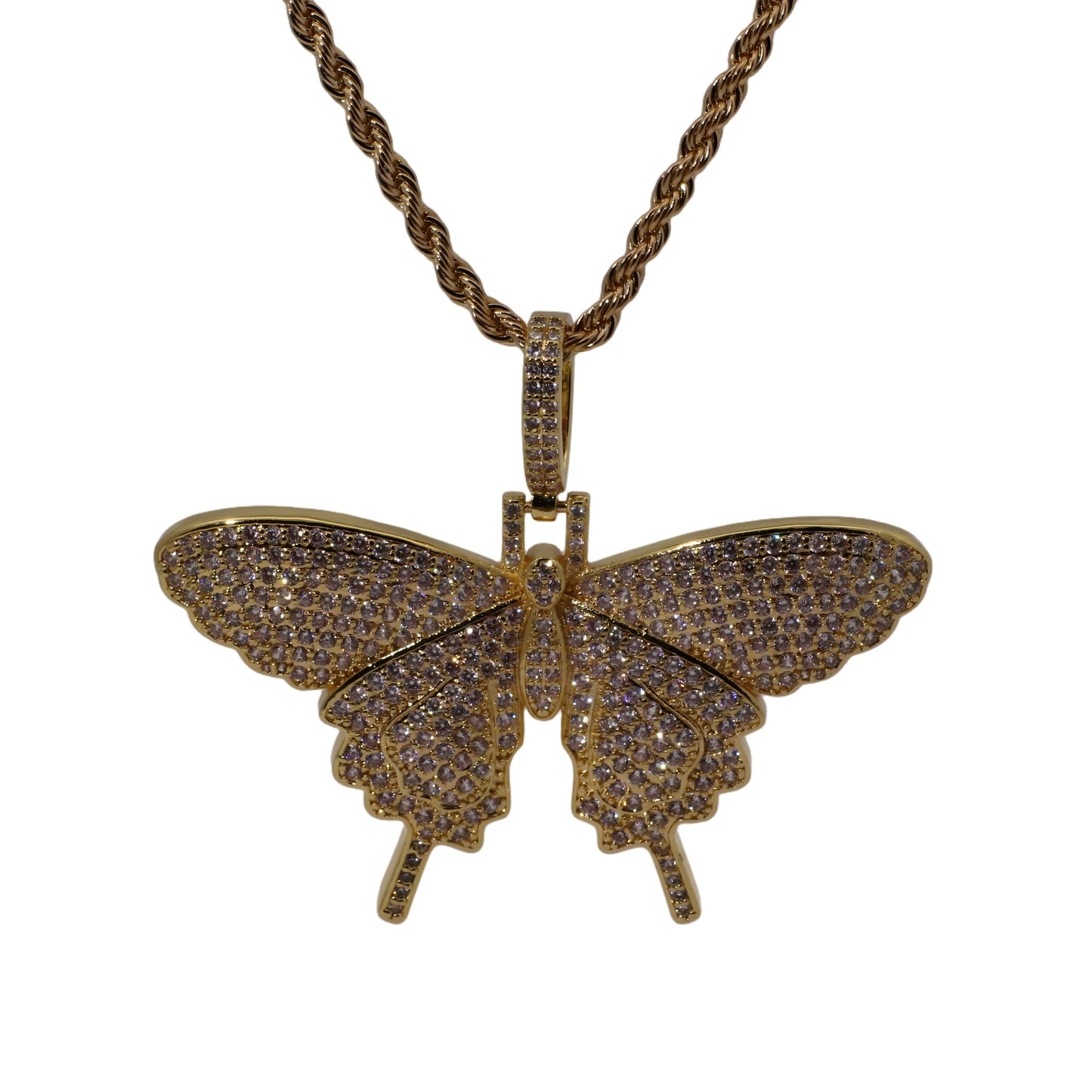 Warm Fortune Hip Hop Pendant Necklace for Women Men,Gold Plated Cubic Zirconia,18+2inch Chain,Street Style Fashion Jewelry